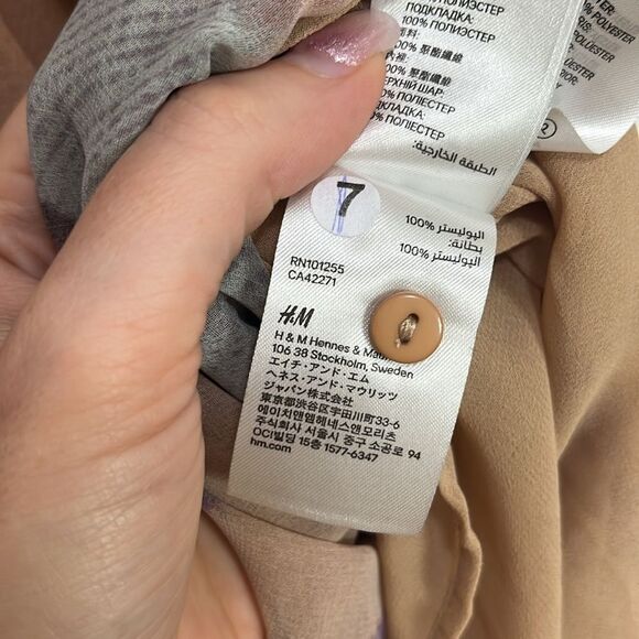 H&M Accordion Pleated Multicolored Striped Chiffon High Waist Maxi Skirt Size 10 - Picture 8 of 10